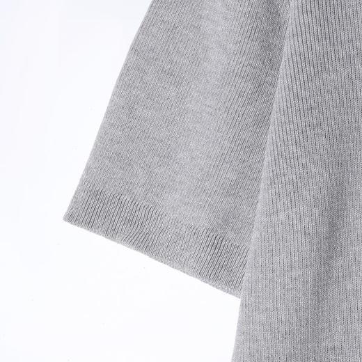 SDSA男装2026新款轻奢基础款老钱风纯色半拉链圆领短袖T恤百搭潮 商品图2