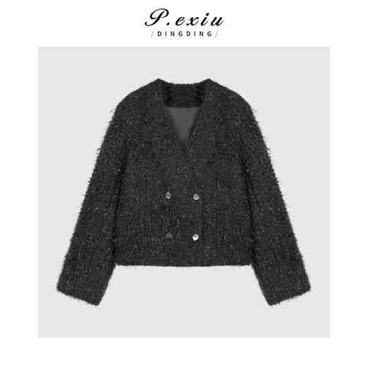 04-4潘依绣丁丁宠粉进口白鸭绒法式气质流苏小香风羽绒服Q92210 商品图0