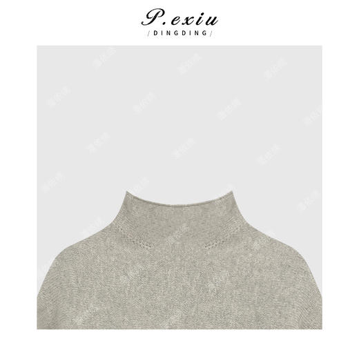 04-4潘依绣丁丁宠粉浣熊绒羊毛气质高级感软糯斗篷式针织上衣Q13618 商品图2