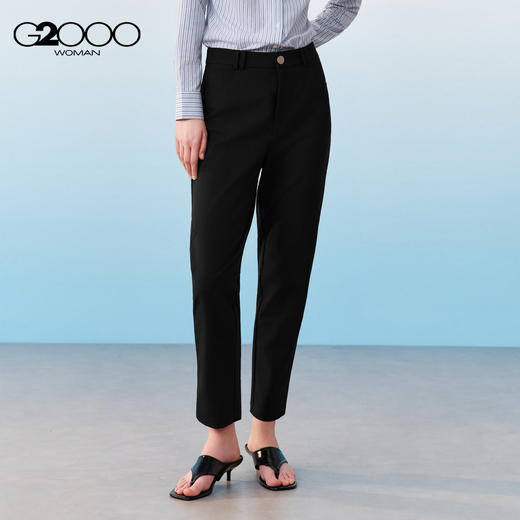 G2000女装SS26商场新款【多面弹/烟管裤】百搭易打理休闲长裤61269206 商品图0