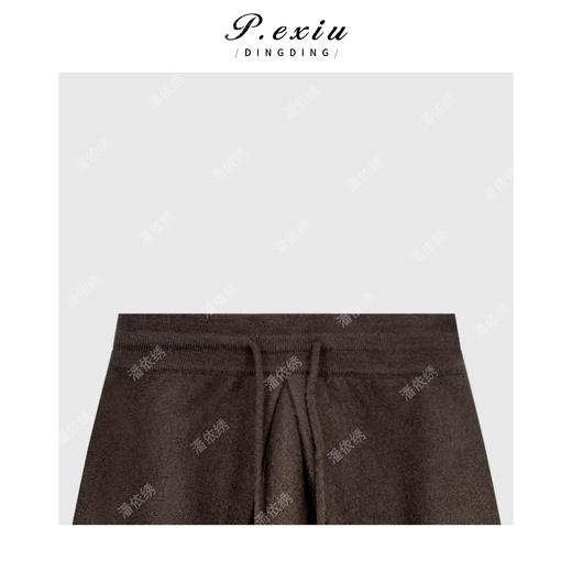 04-4潘依绣丁丁宠粉浣熊绒羊毛韩系百搭弧形抽绳松紧腰显瘦半身裙 Q61811 商品图2