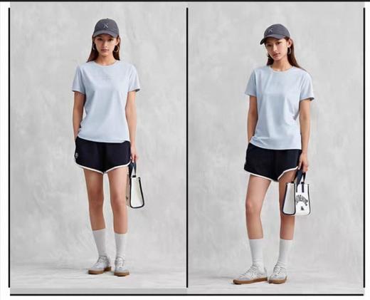 XXMKappa卡帕背靠背凉感运动短袖女夏季休闲正肩t恤半袖上衣 商品图2