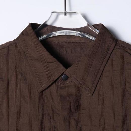 SDSA男装2026新款高贵轻奢老钱风复古竖纹短袖衬衫百搭简约上衣 商品图2