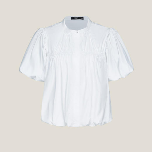 G2000女装SS26商场新款【棉质莫代尔】柔软温柔甜美短袖休闲衬衫61243421 商品图0