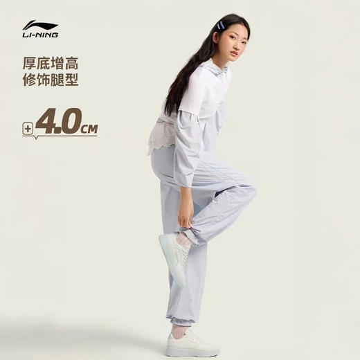 李宁元宝休闲小白鞋女鞋夏季透气新款厚底休闲鞋运动鞋AGCW082 DS 商品图1