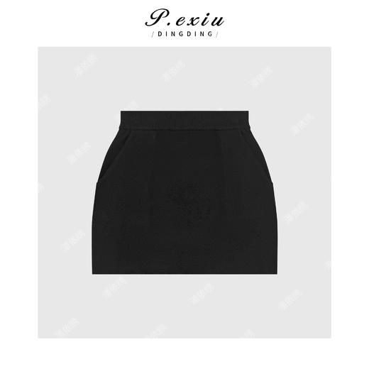 04-4潘依绣丁丁宠粉100%羊毛软糯亲肤松弛连帽上衣半身裙套装Q54489 商品图2