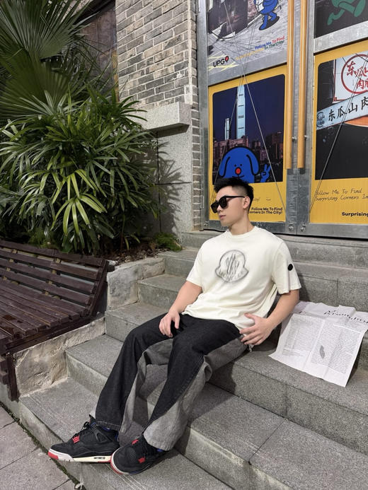 蒙口 26ss字母标识logo印花T恤 商品图3