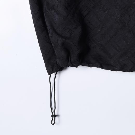 SDSA男装2026新款提花格纹半拉链立领短袖T恤下摆抽绳设计百搭 商品图3