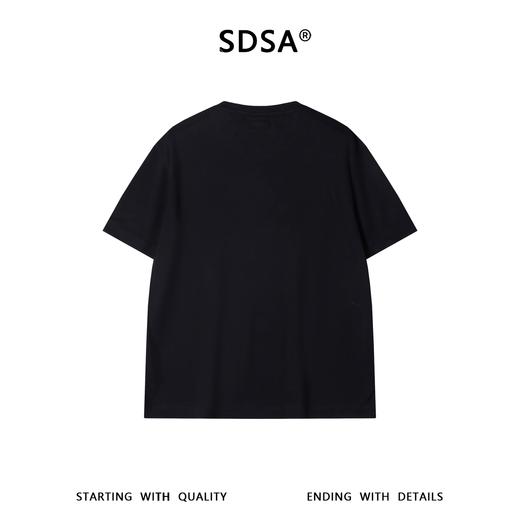 SDSA男装2026新款高贵轻奢基础款舒适纯色小标圆领短袖T恤休闲潮 商品图4