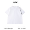 SDSA男装2026新款高贵轻奢简约纯色纽扣亨利领短袖T恤百搭时尚 商品缩略图0