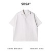 SDSA男装2026新款高贵轻奢宽松简约纯色小V翻领短袖T恤百搭时尚 商品缩略图0
