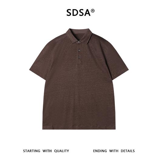 SDSA男装2026新款高贵轻奢肌理感翻领短袖Polo衫宽松重磅休闲上衣 商品图0