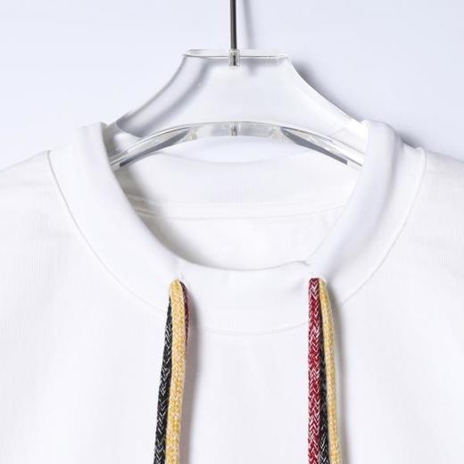 SDSA男装2026新款轻奢潮牌简约领口彩色编织抽绳圆领短袖T恤百搭 商品图1