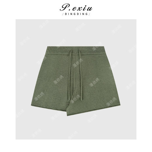 04-4潘依绣丁丁宠粉潘依绣 兔绒人丝复古慵懒松弛卷边针织上衣半身裙套装L2810 商品图2