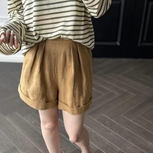 人手款！ 按头安利   into亚麻短裤   超显瘦膨胀短裤  二色   法国雨露麻   区别市场 商品图3