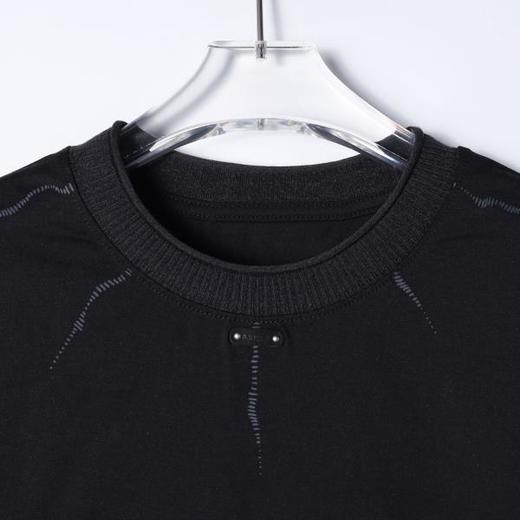 SDSA男装2026新款高贵轻奢设计感简约小标拼接领口圆领短袖T恤 商品图1