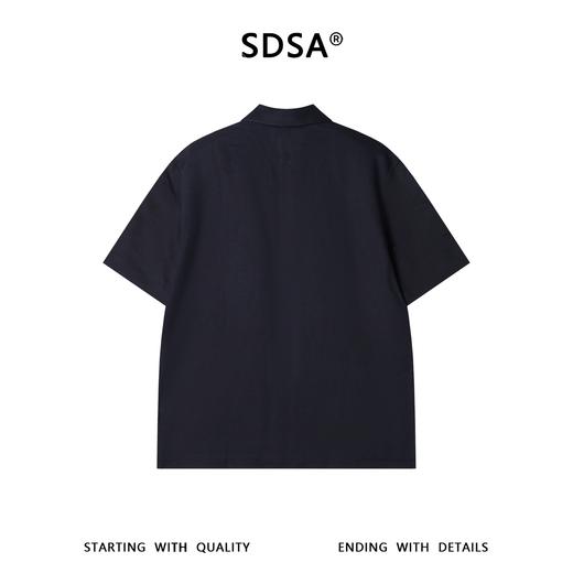 SDSA男装2026新款高贵轻奢半拉链翻领短袖Polo衫宽松休闲上衣 商品图4