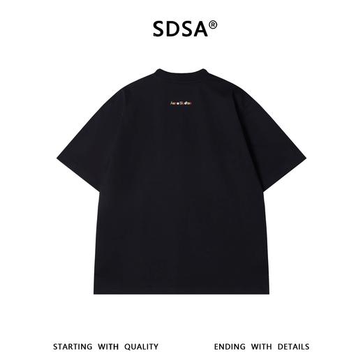 SDSA男装2026新款轻奢潮牌简约领口彩色编织抽绳圆领短袖T恤百搭 商品图0