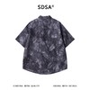 SDSA男装2026新款高贵轻奢潮牌扎染裁剪磨毛短袖衬衫百搭舒适上衣 商品缩略图4