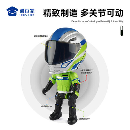 【头盔变形铁骑】可动人偶手办模型儿童玩具礼品摆件 商品图3