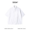 SDSA男装2026新款轻奢老钱风竖纹拉链立领短袖衬衫下摆松紧百搭 商品缩略图0