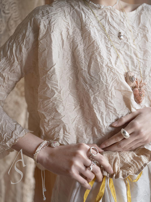 Daniela Gregis 26SS 香槟金真丝塔夫绸廓形上衣 商品图2