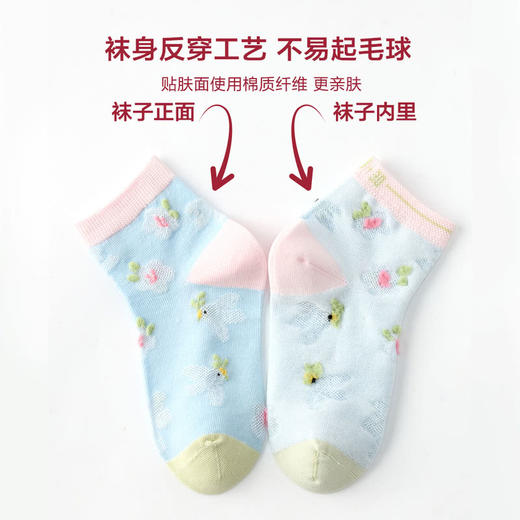 MM 山姆 Member's Mark 吸湿速干长绒棉女童袜 7双装 商品图5