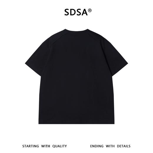 SDSA男装2026新款高贵轻奢抽绳亨利领短袖T恤宽松插肩袖休闲上衣 商品图4