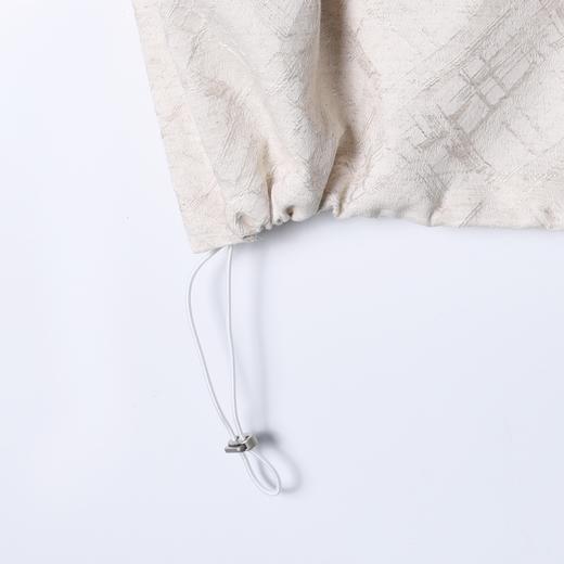 SDSA男装2026新款提花格纹半拉链立领短袖T恤下摆抽绳设计百搭 商品图3