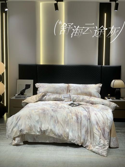 【多妈团购 水家专柜千元级100支新疆长绒贡缎四件套】柔软温润 吸湿能力强，和专柜一模一样的品质，摸上去像绸缎一样丝滑，贴肤凉丝丝的，夏天盖超舒服-圆圆家纺 商品图7