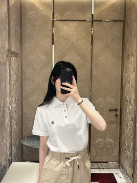 蒙口26ss标识贴饰短袖POLO衫