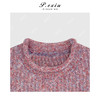 04-4潘依绣丁丁宠粉绵羊毛人丝设计感花纱混纺圆领无袖针织上衣Q16984 商品缩略图2