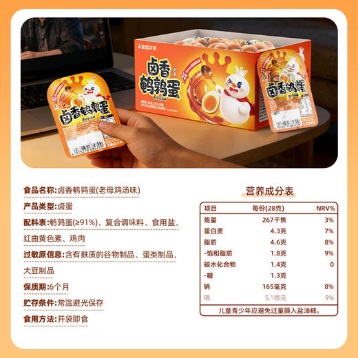蜜雪冰城 卤香鹌鹑蛋即食独立小包装 商品图4