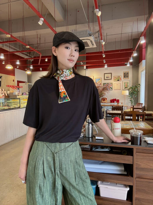 【绿野仙踪】噢蜜ooomeooo麻感大长腿宽腿裤 商品图6