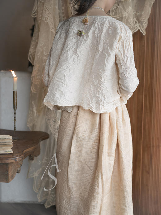 Daniela Gregis 26SS 香槟金真丝塔夫绸廓形上衣 商品图5