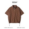 SDSA男装2026新款提花格纹半拉链立领短袖T恤下摆抽绳设计百搭 商品缩略图0