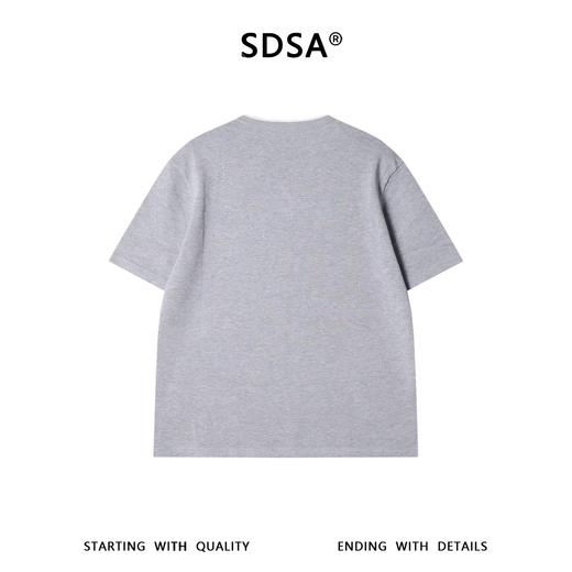 SDSA男装2026新款高贵轻奢休闲撞色半纽扣圆领短袖T恤针织休闲潮 商品图4