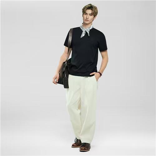 佐丹奴男装26年新款全棉液氨短袖T恤衫01026802 商品图9