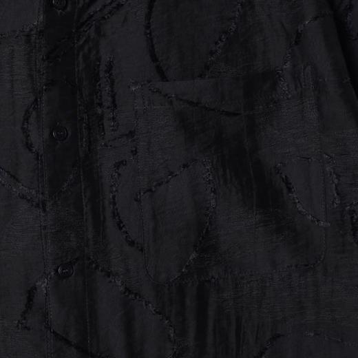 SDSA男装2026新款高贵轻奢潮牌扎染裁剪磨毛短袖衬衫百搭舒适上衣 商品图3