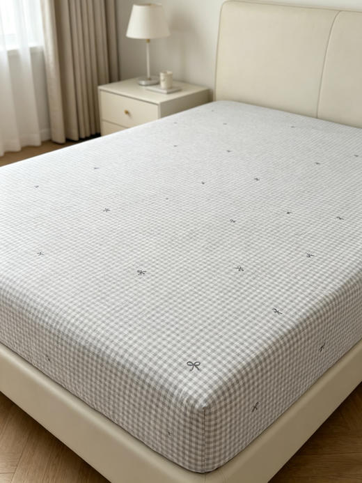 松植屋全棉高密床笠保护套席梦思床垫防尘罩床罩四季可用适合床垫高度20-30cm 商品图5