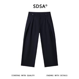 SDSA男装2026新款高贵轻奢极简显瘦气质百搭休闲褶皱休闲裤时尚