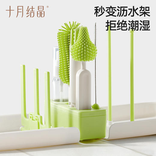 【100元3件随心配】（买6件加赠帆布包）新生婴儿专用便携奶瓶刷硅胶奶嘴清洗刷外出清洗套装 商品图1