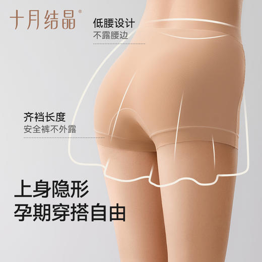 孕妇内裤低腰托腹产后抗菌无痕防走光安全裤透气冰丝短裤 商品图1