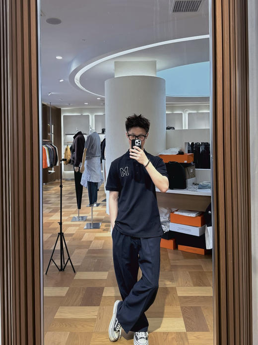 蒙口 26ss刺绣字母标识贴饰短袖POLO衫 商品图2