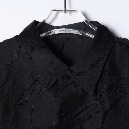 SDSA男装2026新款高贵轻奢潮牌扎染裁剪磨毛短袖衬衫百搭舒适上衣 商品图1