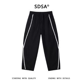 SDSA男装2026新款高贵轻奢潮牌街头撞色织带抽绳休闲裤百搭时尚