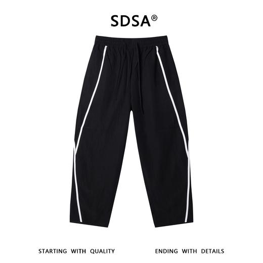 SDSA男装2026新款高贵轻奢潮牌街头撞色织带抽绳休闲裤百搭时尚 商品图0