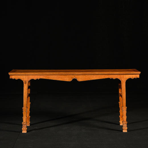 清	黄花梨插肩榫壸门牙板独板平头案 商品图4