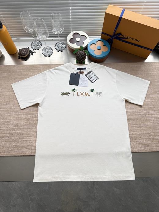 驴家 25ss椰树斑马绣花短袖T恤 商品图8