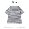 SDSA男装2026新款高贵轻奢美式撞色条纹半纽扣设计短袖T恤百搭潮 商品缩略图4